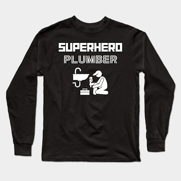 Superhero Plumber Long Sleeve T-Shirt by MyUniqueTee